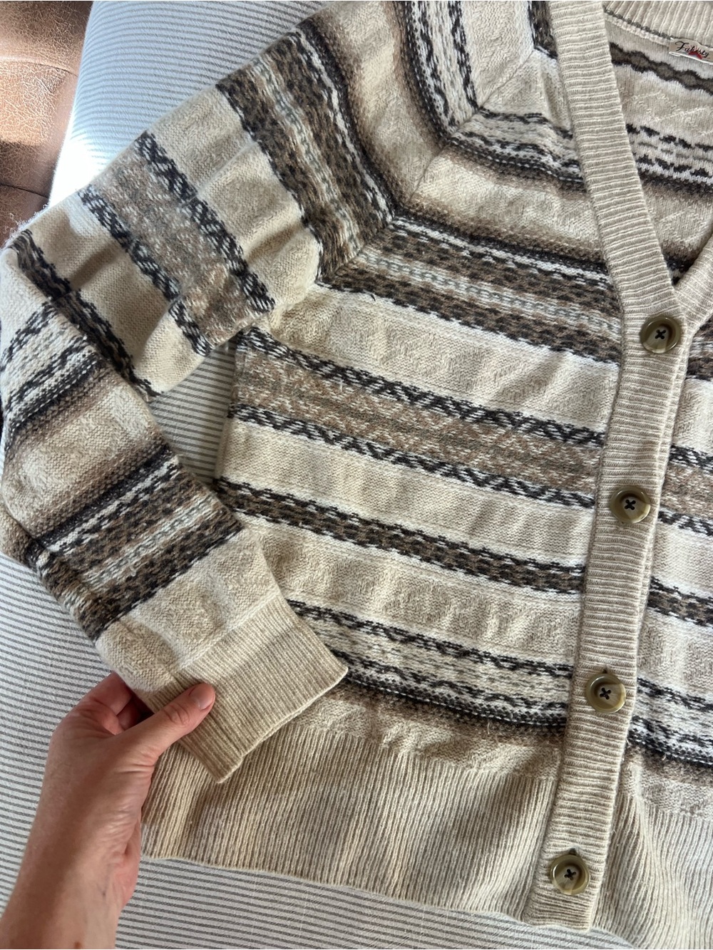 Faherty Fairisle Cardigan - Picture 5 of 6